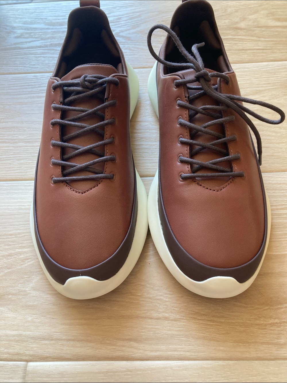 Men's Brown Low-Profile Leather-Style Sneakers  Toro